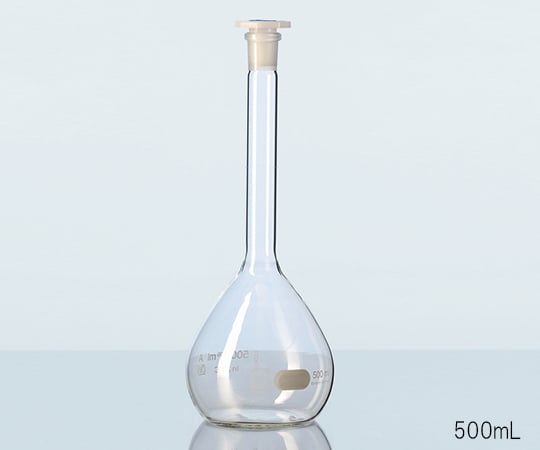 メスフラスコ ClassA 500mL 校正証明書付