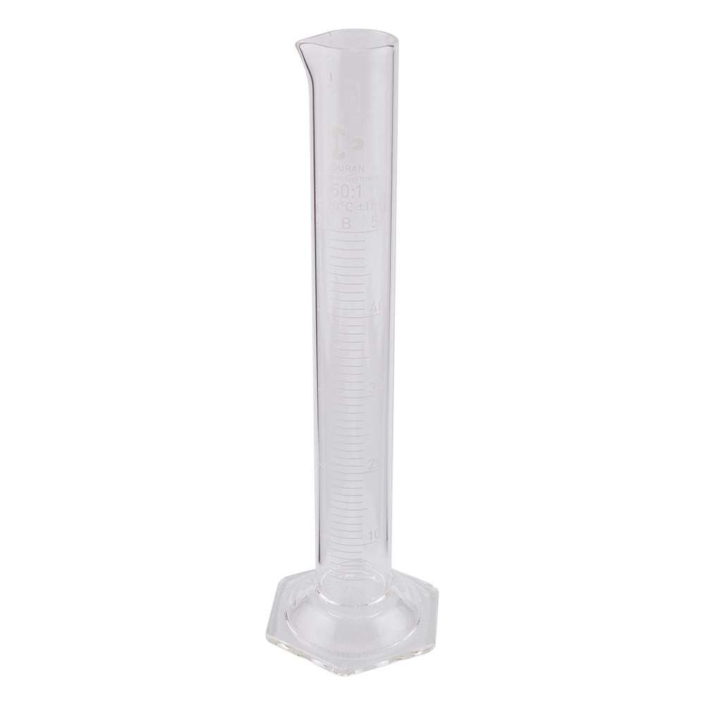 メスシリンダー DURANR 50mL 英語版校正証明書付
