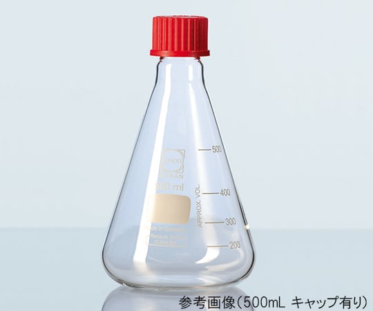 3-7119-02 ネジ口三角フラスコ（メンブレンキャップ無（GL32）） 250mL 218033604