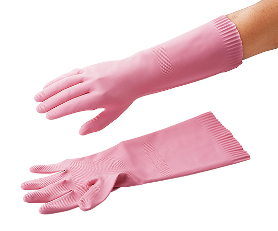 天然ゴム厚手手袋 トワローブ（ピンク） M 1双 200-P-M
