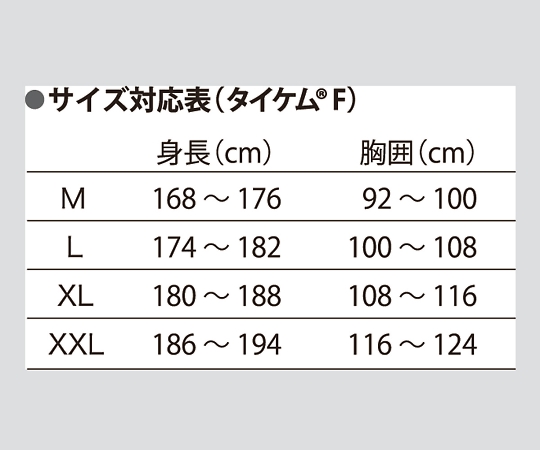 3-7165-01 デュポン™タイケム®6000 続服 S Tychem 6000-S 【AXEL