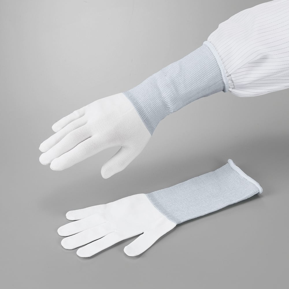 アズピュアロングインナー手袋　オーバーロックタイプ　L　10双入