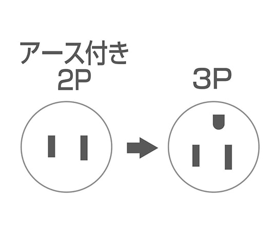 3-7530-01 変換アダプタ 2P→3P変換アダプタ TAP-AD1RN