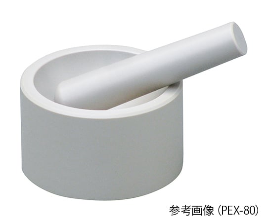 3-7616-02 PEEK乳鉢（乳棒付）内寸Φ65×24mm PEX-80