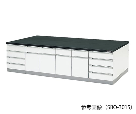 【大型商品※送料別途】アズワン3-7797-01　中央実験台 (木製タイプ) 1800×1200×800 mm　SBO-1812