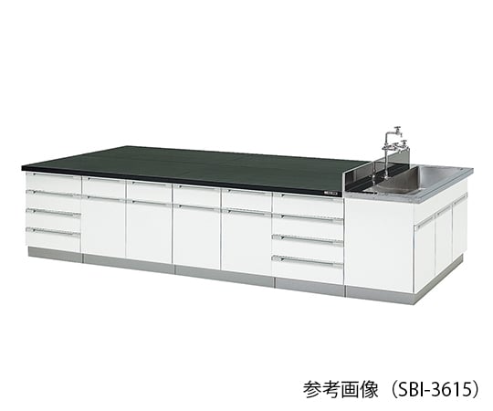 【大型商品※送料別途】アズワン3-7800-01　中央実験台 (木製タイプ) 2400×1200×800 mm　SBI-2412