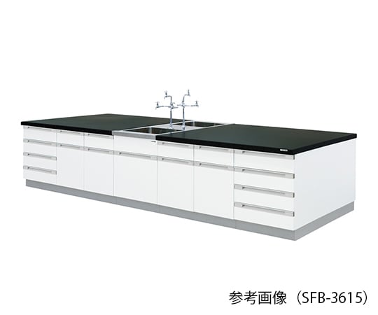 【大型商品※送料別途】アズワン3-7802-01　中央実験台 (木製タイプ) 2400×1200×800 mm　SFB-2412