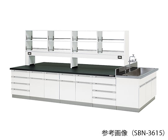 【大型商品※送料別途】アズワン3-7812-01　中央実験台 (木製タイプ) 2400×1200×800/1800 mm　SBN-2412