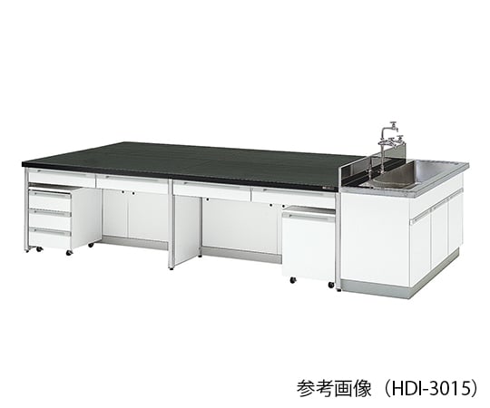 3-7857-02 中央実験台 フレームタイプ (3000×1500×800mm) HDI-3015