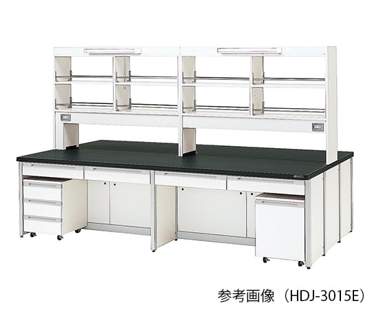 【大型商品※送料別途】アズワン3-7864-01　中央実験台 (フレ-ムタイプ) LED照明付 1800×1200×800/1870 mm　HDJ-1812E