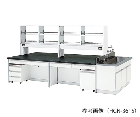 【大型商品※送料別途】アズワン3-7868-01　中央実験台 (フレ-ムタイプ) 2400×1200×800/1800 mm　HGN-2412