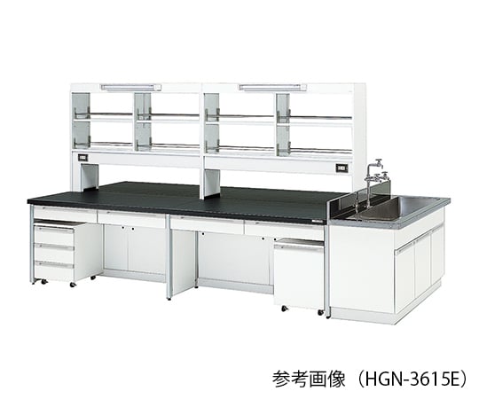 【大型商品※送料別途】アズワン3-7872-01　中央実験台 (フレ-ムタイプ) 2400×1200×800/1870 mm　HGN-2412E