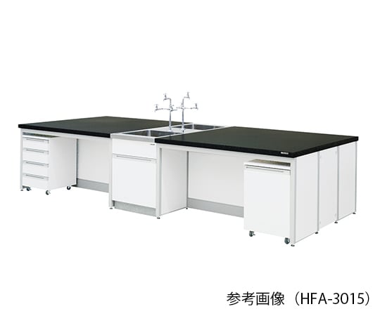 【大型商品※送料別途】アズワン3-7918-01　中央実験台 (フレ-ムタイプ) 2400×1200×800 mm　HFA-2412