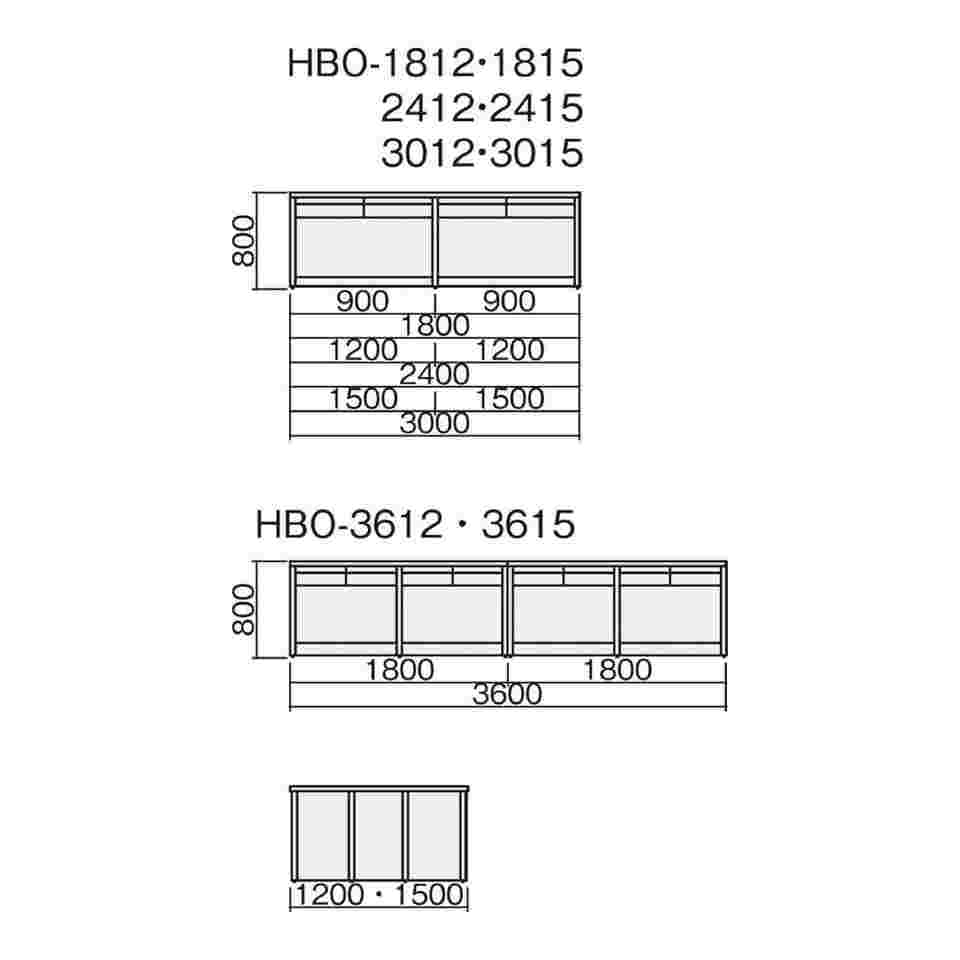 3-7927-01 中央実験台 (フレ-ムタイプ) 1800×1500×800 mm HBO-1815