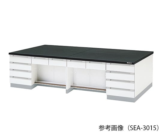 【大型商品※送料別途】アズワン3-7932-01　中央実験台 (木製タイプ) 1800×1200×800 mm　SEA-1812