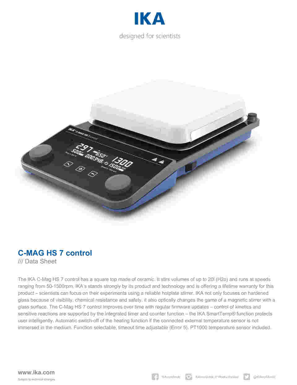 アズワン ホットスターラー C-Mag HS7 control パッケージ (3-8001-02) 《研究・実験用機器》 アズワン ホットスターラー C-Mag HS7 control (3-8001-01) 《研究