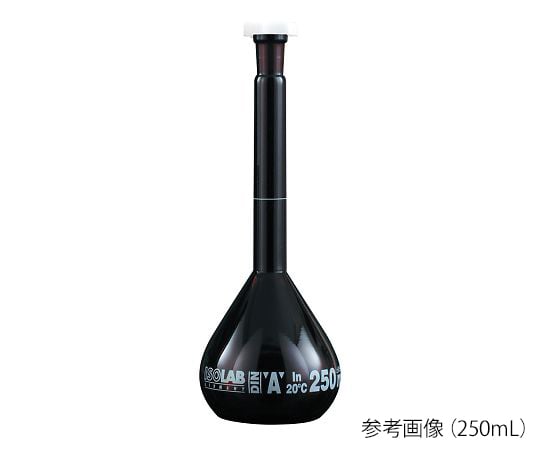 3-8270-03 樹脂栓付きメスフラスコ（茶） 20mL AMS-20 014.01.020