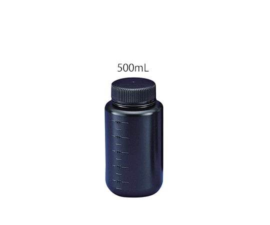 3-8294-03 フッ素ガスコーティング容器（遮光タイプ） 500mL JFWB-500