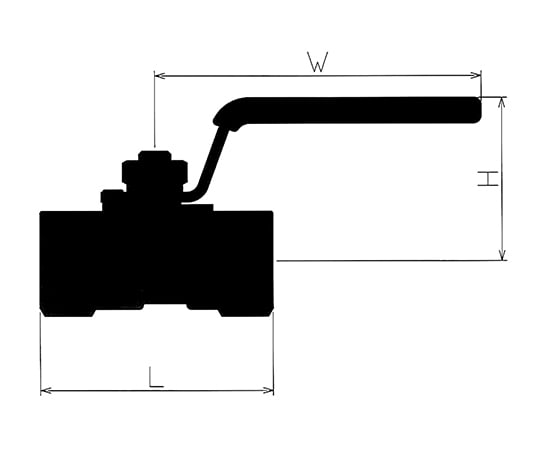 3-8338-01 ねじ込みボールバルブ（SUS316） 8A CSR-8A