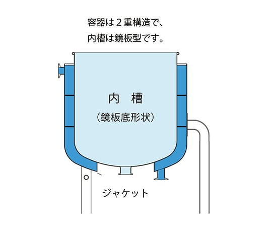 3-8422-01 脚付耐圧ジャケット汎用容器 鏡板型 35L DT-ST-TJ-L-36