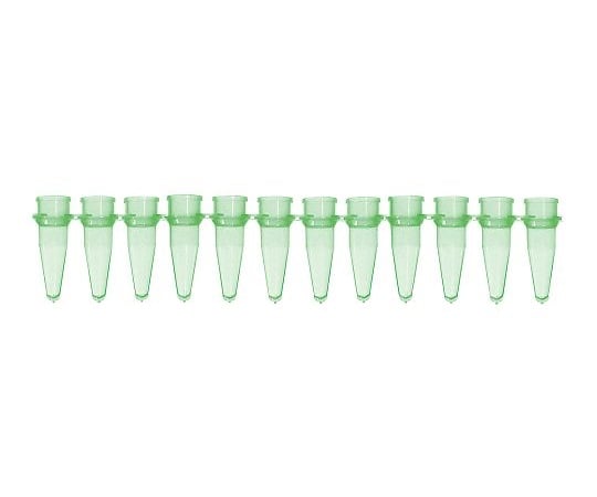 3-8625-05 PCRチューブ 12連0.2mL 緑 125本入 5020-5