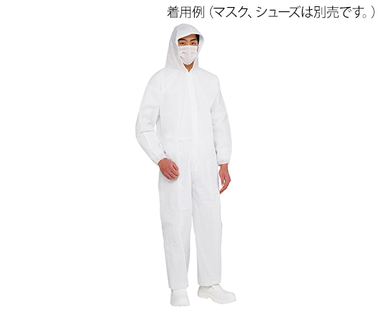 クラレ3-8766-01帯電防止フード付きつなぎ服Ｌ【1枚】(as1-3-8766-01)