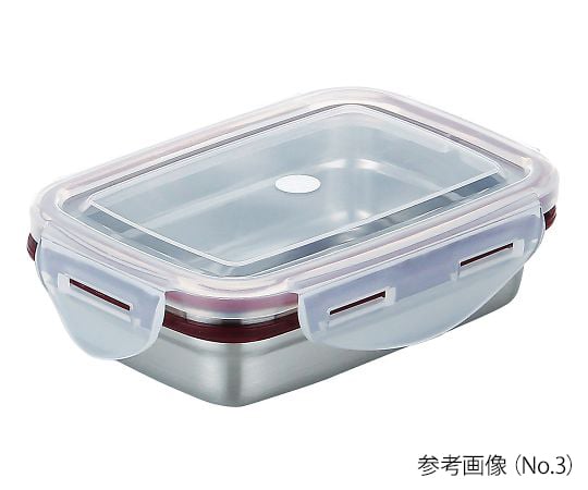 3-8850-01 ステンレス角型容器（ロックタイプ） 350mL No.3