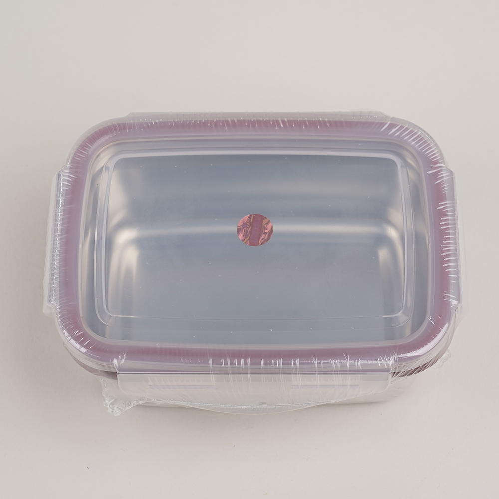 3-8850-02 ステンレス角型容器（ロックタイプ） 540mL No.4 【AXEL