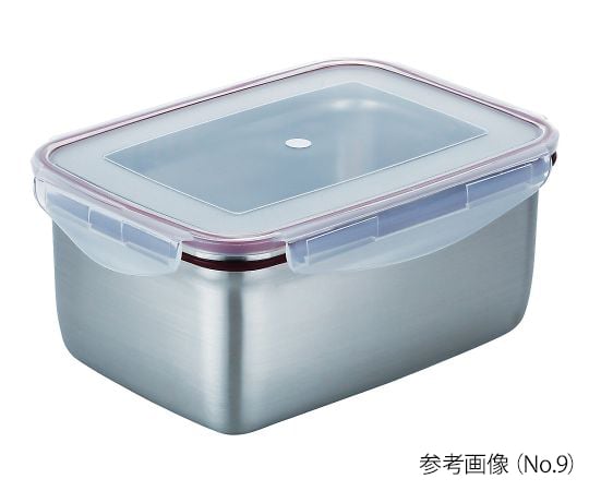 3-8850-04 ステンレス角型容器（ロックタイプ） 1000mL No.6