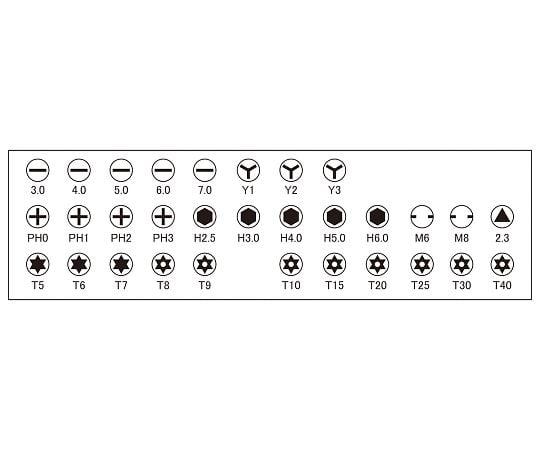 3-8918-01 ドライバービットセット DR-340