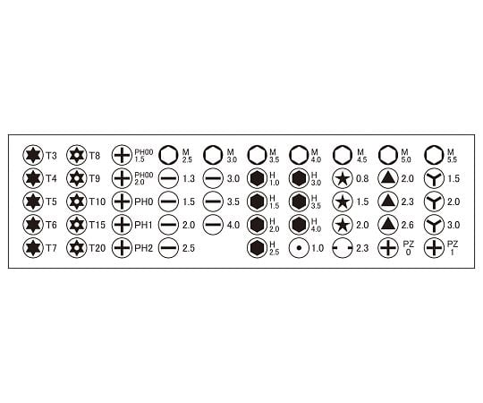 3-8918-02 ドライバービットセット DR-530