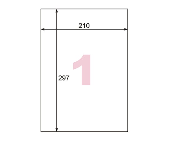 3-8972-01 きれいにはがせるエコノミーラベル（再剥離タイプ） 210×297mm 1面 ELH001