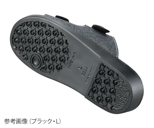 3-8979-02 快適サンダル ブラック M（25.0～25.5cm） 9002