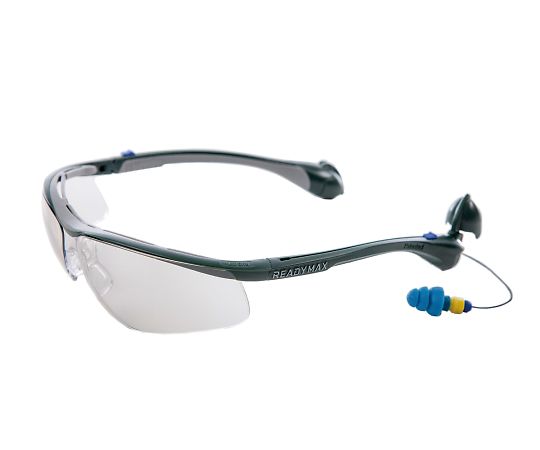 3-8988-03 イヤープラグ内蔵型保護眼鏡（クラシック） クリアー GLCLG-IO