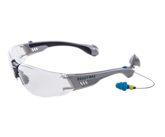 3-8989-03 イヤープラグ内蔵型保護眼鏡（サイドガード） クリアー GLCNS-CL