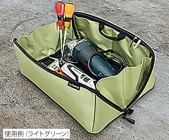 3-9008-04 布製工具ケース ヒッポケース 270×100×100mm アイスグレー FTC2-LIG