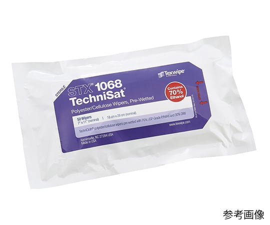 【滅菌】テックスワイプ（Texwipe）3-9020-51　滅菌済みプリウェットワイパー　Sterile TechniSatR　1000枚入 STX1068