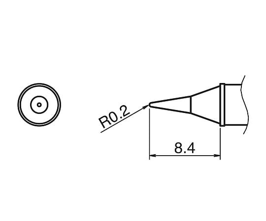 白光（HAKKO）3-9231-08こて先Ｔ３１－０１Ｉ【1個】(as1-3-9231-08)