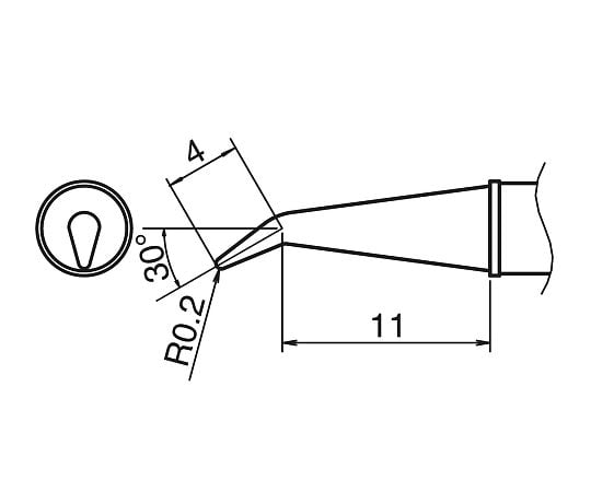 白光（HAKKO）3-9231-10こて先Ｔ３１－０１Ｊ０２【1個】(as1-3-9231-10)