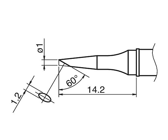 白光（HAKKO）3-9232-01こて先Ｔ３１－０２ＢＣ１【1個】(as1-3-9232-01)