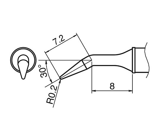 白光（HAKKO）3-9232-11こて先Ｔ３１－０２ＪＬ０２【1個】(as1-3-9232-11)