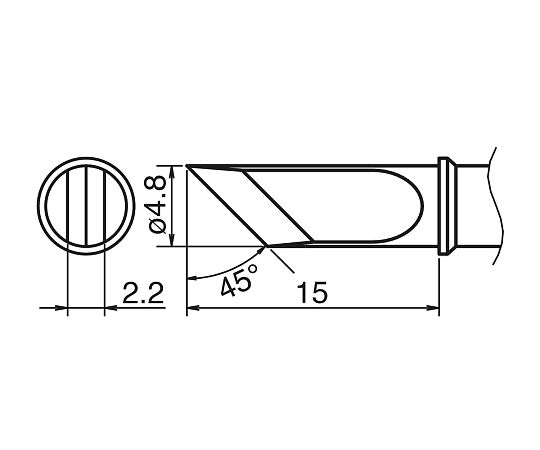 白光（HAKKO）3-9232-13こて先Ｔ３１－０２ＫＵ【1個】(as1-3-9232-13)