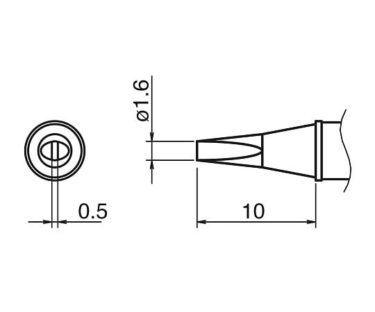 白光（HAKKO）3-9233-05こて先Ｔ３１－０３Ｄ１６【1個】(as1-3-9233-05)