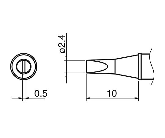 白光（HAKKO）3-9233-06こて先Ｔ３１－０３Ｄ２４【1個】(as1-3-9233-06)