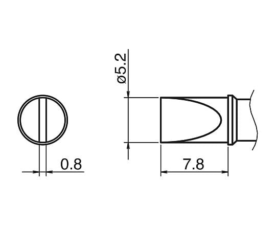 白光（HAKKO）3-9233-07こて先Ｔ３１－０３Ｄ５２【1個】(as1-3-9233-07)