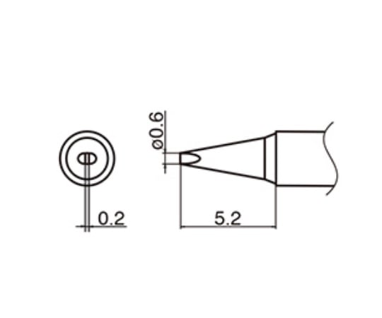 白光（HAKKO）3-9234-16こて先Ｔ３５－０３Ｄ０６【1個】(as1-3-9234-16)