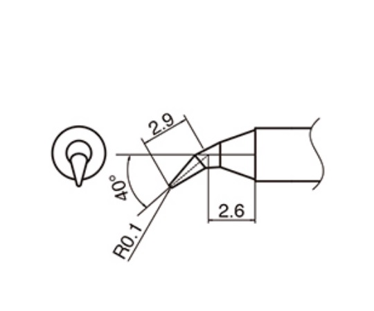 白光（HAKKO）3-9234-19こて先Ｔ３５－０３Ｊ【1個】(as1-3-9234-19)