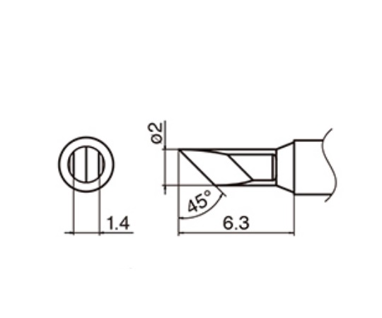 白光（HAKKO）3-9234-20こて先Ｔ３５－０３ＫＵ【1個】(as1-3-9234-20)