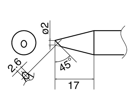 白光（HAKKO）3-9235-11こて先Ｔ３３－ＢＣ２【1個】(as1-3-9235-11)