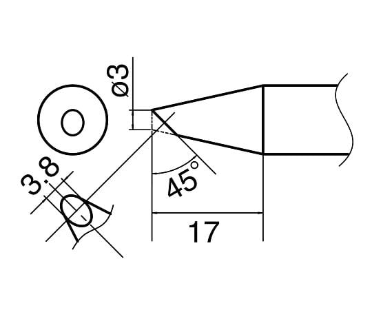 白光(HAKKO)3-9235-12こて先T33-BC3【1個】(as1-3-9235-12)